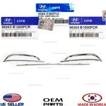 Front Bumper Grille Trim Chrome Moldings Genuine Set 3PC Genesis Sedan G80 15-17. Fixed Price $168.27.