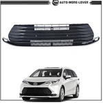 For Toyota Sienna 2021-2023 W/ Hole Gloss Balck+silver Gray Plastic Lower Grille. Fixed Price $115.15.