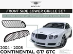 2004-2008 Bentley Continental & Gtc Front Sides Right/left Bumper Grill (set). Fixed Price $328.52.