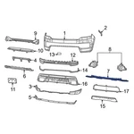 For Jeep Grand Wagoneer 2023-2025 6UG26SZLAA Front Valance Panel. Fixed Price $303.41.
