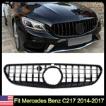 Gt Front Grille Gloss Black For Mercedes Benz Class C217 S400 S550 2014-2017. Fixed Price $188.99.