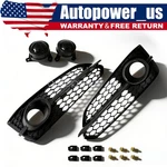 2X Black Front Driver+passenger Fog Light Cover Trim Fit 2015 2016 2017 Audi S8. Fixed Price $129.99.