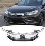 Front Bumper Grille Upper Chrome For 2016 2017 Honda Accord Sedan 4DR. Fixed Price $87.00.