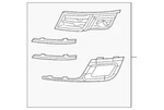 Gm Oem 13-17 Traverse Front Bumper Grille Components-trim Cover 20983807. Fixed Price $87.39.
