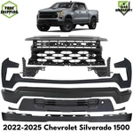 Front Bumper Face Bar Primed Steel & Trims For 22-25 Chevy Silverado 1500. Fixed Price $1250.00.