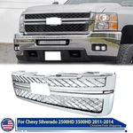 Chrome Front Upper Grille Mesh For Chevrolet Silverado 2500HD 3500HD 2011-2014. Fixed Price $173.26.