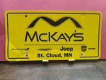 License Plate Tag Booster Dealer Mckay's Dodge Jeep Ram Chrysler Cloud Mn. Fixed Price $12.99.