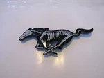 New 2010 11 12 13 14 2015 Ford Mustang Skeletan Black White Grille Emblem. Fixed Price $24.99.