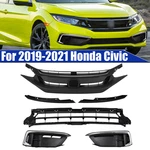 For Honda Civic Sedan 2019-2021 Front Upper Lower Grille Trims Fog Light Covers. Fixed Price $109.99.