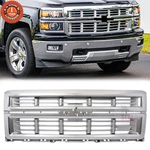 Front Upper Bumper Grille Fit 2014 2015 Chevrolet Silverado 1500 Lt Full Chrome. Fixed Price $130.00.