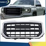 For Gmc Sierra 1500 16-18 Blk+chrome Front Bumper Upper Grille Plastic 23249733. Fixed Price $166.97.