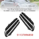 Pair Wing Fender Grille Cover Panel For Bmw Series E39 E60 E61 M5 51137896850. Fixed Price $54.78.