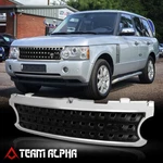 Black/chrome Abs Classic Mesh Bumper Grille/grill Fit 06-09 Range Rover L322 Hse. Fixed Price $78.89.