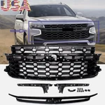 Ksoueeu Front Bumper Grille Trim For 2021-24 Chevy Tahoe/suburban Glossy Black. Fixed Price $193.86.