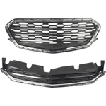 Chrome Front Bumper Upper Lower Grille Kit For 2016 2017 Chevrolet Equinox. Fixed Price $65.98.