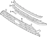 Genuine Hyundai Center Grille 86351-AANA0-EB. Fixed Price $436.39.