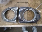 1946 47 48 Lincoln Continental Fog Light Bezels 5EH-8206-A 5EH-8207-A Used Ik. Fixed Price $87.50.
