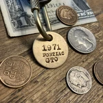 1971 Pontiac Gto Solid Brass Key Fob. Fixed Price $14.95.