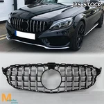 Front Bumper Gt Grille Chrome+black For 2015-2018 Mercedes-benz W205 C205 C300. Fixed Price $65.89.