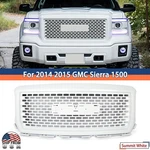 Painted Summit White Denali Style Mesh Grille For 2014-2015 Gmc Sierra 1500 Usa. Fixed Price $179.99.