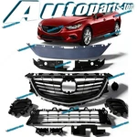 Bumper Grille Radiator Support Bracket Fog Light Cover Set For 2014-2017 Mazda 6. Fixed Price $114.99.