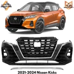 Front Bumper Cover Fascia & Grille Assembly Kit For 2021-2023 Nissan Kicks. Fixed Price $374.99.