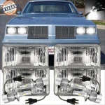 4PCS 4X6"GLASS Led Headlights Hi/lo H4 Fit 1980-1988 Oldsmobile Cutlass Supreme. Fixed Price $59.80.