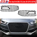 Honeycomb For Audi A4 B8.5 S-line S4 2013-15 Front Fog Light Grille Cover Bezels. Fixed Price $34.99.
