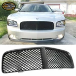 Fits 06-10 Dodge Charger Unpainted Black Euro Mesh Front Bumper Hood Grille. Fixed Price $489.00.
