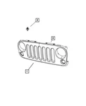 Genuine Mopar 2007-2008 Jeep Wrangler Front Radiator Grille 1GR22DX8AC. Fixed Price $208.16.