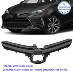 TO1200424 Front Bumper Upper Grille For Toyota Corolla Xle 2017 2018 2019. Fixed Price $40.91.