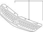 Mitsubishi Grille, Radiator 7450A168, New Genuine Oem Part. Fixed Price $327.12.