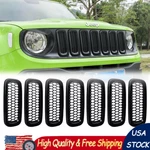 7X Front Mesh Black Grille Insert Cover Guard For Jeep Renegade 2015-2018. Fixed Price $32.48.
