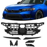 Front Bumper Upper Grille Kit Black For 2022 2023+ Honda Civic Sedan 4D. Fixed Price $45.99.