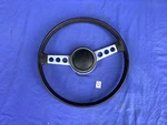 Used 1970-1974 Challenger Cuda Black Steering Wheel Mopar 3575563 73992. Fixed Price $189.00.