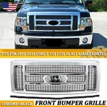 Ford F-150 F150 Xl 2009-2014 Chrome+black Front Bumper Radiator Grille. Fixed Price $206.99.