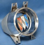 1965 Buick Grille Emblem Center Mount Trim Bezel Tri-shield Logo Orig Vtg. Fixed Price $300.00.