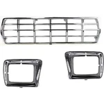 Grille Headlight Door Kit 1978-79 Ford F-150 Bronco Chrome Shell And Insert. Fixed Price $171.57.
