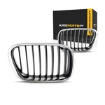 For Bmw X5 2000-2003 Grille Driver And Passenger Side Pair Chrome/black. Fixed Price $63.42.