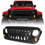 Front Shark Grille W/turn Signal Lights For Jeep Wrangler Jl Gladiator Jt 18-26. Fixed Price $128.36.