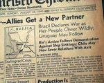 Brazil Getulio Vargas Declaration Of War Axis World Ii 1942 Old Newspaper. Fixed Price $40.00.