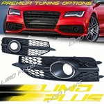 Black Lh Rh Fog Light Grille Set For Audi A7 S7 S-line Sport Bumper 2012-2015. Fixed Price $65.99.