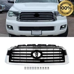 New Chrome+gloss Black Front Bumper Grille For 2018-2022 Toyota Sequoia Platinum. Fixed Price $146.99.