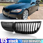 Gloss Black Front Bumper Kidney Grille For Bmw 2005-2008 E90 E91 325I 335I. Fixed Price $29.99.