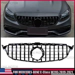 Black Front Grille Gloss Fit For Mercedes Benz C-class W205/S205 2019-2021. Fixed Price $57.72.