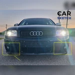 Audi A4 B6 Ultrasport Package Front Bumper Side Lower Grille Left 8E0 807 681. Fixed Price $115.39.