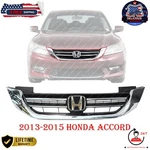 Capa For 2013-2015 Honda Accord Front Bumper Upper Chrome Grille & Emblem 7PC. Fixed Price $107.55.