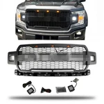 Front Upper Grille Grey Raptor Style W/side Led Lamp Ford F150 18-20. Fixed Price $70.99.