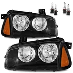 Halogen Headlamp For 2006-2010 Dodge Charger W/ Corner Signal & Bulbs Lh Rh. Fixed Price $158.99.