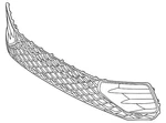 Genuine Volkswagen Lower Grille 57N-853-677-C-041. Fixed Price $174.19.